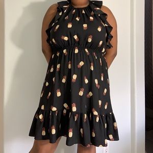 Kate Spade Pineapple Ruffled Party Dress